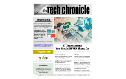 August 2019 Newsletter