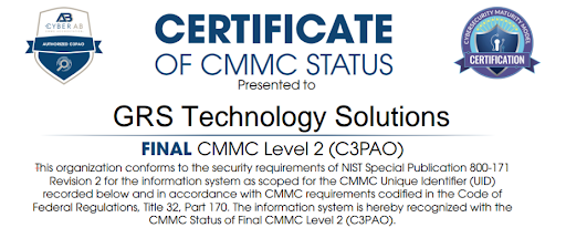 GRS Technology Solutions Achieves CMMC Level 2 Certification with A-LIGN, Reinforcing Its Role as a Trusted Partner for Federal Cybersecurity Compliance